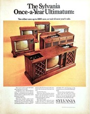 1970 Sylvania Color TV Stereo Console Old Dated Electronics Vintage Mag Print Ad picture