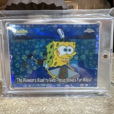 2025 Topps Chrome SpongeBob The Pioneers Used To Ride These Blue Bubbles/99 RARE picture