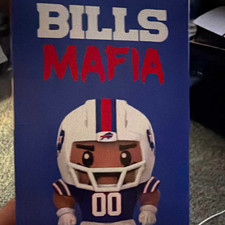 Bills Mafia Buffalo Bills Player Figure w/ Box, Plastic NFL Football Blue/White picture
