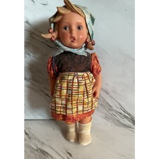 MJ Hummel Goebel Rare VTG Girl Doll, Creepy Yankee Swap, Holiday Office Gag Gift picture