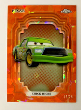 2024 DISNEY TOPPS CHROME ORANGE SAPPHIRE PIXAR CARS CHICK HICKS CARD /25 picture