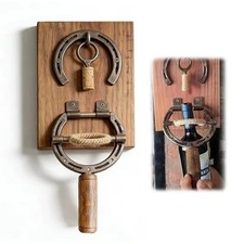 Rustic Horseshoe Wall Mounted Wine Opener Vintage Kitchen Decor picture
