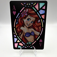 TENYO Disney The Little Mermaid Ariel Stained Glass Trading Card - Ace of Hearts picture