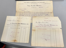 1897-1904 Yale Alumni Weekly Subscription Statements & Letter picture