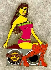 HARD ROCK CAFE MACAU SEXY GIRL WEARING PINK SWIMSUIT SITTING ON AMP PIN # 76830 picture