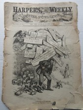 Harper’s Weekly October 24, 1874 Ulysses S Grant cartoon cover picture
