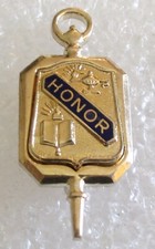 Vintage High School Honor Student Award Key Pin - Scholastic Achievement Honors picture