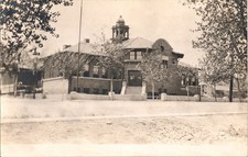 c1910 Bristol School Colorado Springs CO Historic Building RPPC AZO Postcard picture