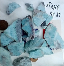Larimar Atlantis Dolphin Stone Authentic Slab Rough Gem Stone lot 246g picture