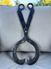 VINTAGE UNION PACIFIC RAILROAD TIE UPRR TIMBER TONGS HAND FORGED picture
