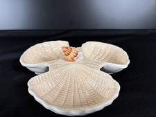 Sandy Shore Ceramic Triple Sea She’ll Serving Tray 9” picture