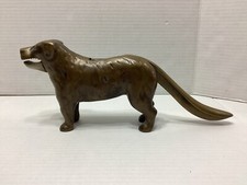 Antique Solid Brass Large Dog Nutcracker Doorstop 5+ Pounds picture