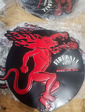 Fireball Distillery Advertising Sign Black Red White