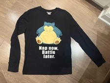 Pokemon 2021 Snorlax Nap Now, Battle Later - long sleeve t shirt Adult Medium picture
