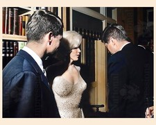 John F Kennedy & Marilyn Monroe Rare Colorized 8x10 Photo REPRINT picture