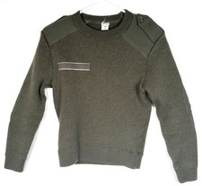Vintage French Military Sweater Mens Medium Green Commando Gilles 80s Size 38 picture