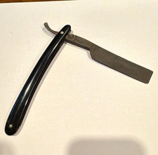 Lewis & Co. Portland OR Collectible Folding Straight Razor Black Handle picture