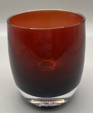 NWT Grateful Red Glassy Baby Glass Candle Votive Holder picture