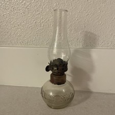 Vintage 1880’s ‘Evening Star’ Miniature Oil Lamp | Brass Burner | 6.5” Tall picture