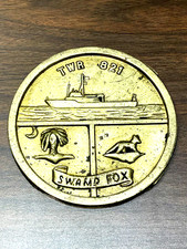 TRW Swamp Fox (821) Navy Torpedo Weapons Retriever Brass Metal Plaque Emblem picture