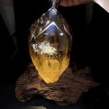 5.8lb Rare TOP Natural Smoky Quartz Crystal Mineral specimens Reiki Decor+stand picture