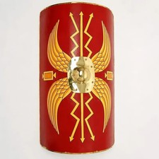 Roman Scutum Shield Handcrafted Steel Legionary Shield  Reenactment Decorative picture