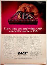 AMP Incorporated 1979 Print Advertisement Electrical Connector 8x11 picture