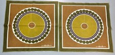VTG 60s SCUDA Bob Van Allen Retro MCM Geometric Napkin Set of 2 picture