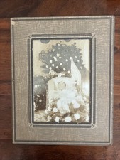 Ornate Post Mortem Funeral Photo Man in a Casket Mourning Death Cabinet Card picture