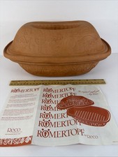 Vintage Romertopf Clay Baker/Roaster W Germany #111 Terra Cotta Roaster With Lid picture