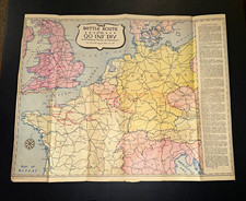 WWII 90th Infantry Division Battle Route Map, Original US Militaria Document picture