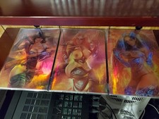 M/NM Foam Block - Yulia The Slayer #2-4 Foil Linking Cover Set Adult Comics picture