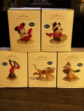 2012 Hallmark Disney Ready Set Snow Complete 5 Pc Set Mickey Mouse picture