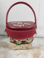 2011 Longaberger Jingle All the Way Basket Protector Liner & Lid picture
