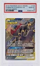 PSA 10 2019 UMBREON & DARKRAI GX POKEMON HOLO BLACK STAR PROMO SM TAG TEAM 125 picture