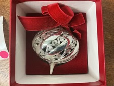 BRIGHTON COLLECTIBLES | BE LOVE ORNAMENT | SILVER FILIGREE | RARE | NEW | 45 picture