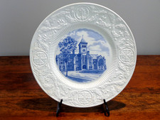 1937 Wedgwood College Plate Duke University Washington Duke Building picture