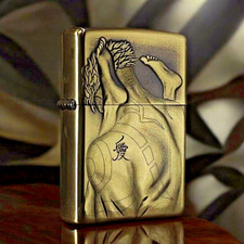 Luxury Brass Zippo Lighter with 3D Engraving - Artistic Body Design picture