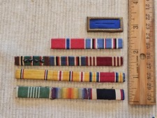 WWI WWII US Army Marine Navy PUC Ribbon Bar Lot L@@K picture