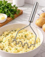 Stainless Steel Potato Masher Handheld Kitchen Masher for Potatoes Vegetables picture