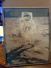 Very rare Vintage 1969 Apollo 11 Visor 11x14 Photo - Buzz Aldrin