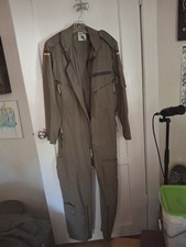 Flying Suit Original German Pilot Aviator Army Fire Resistant Zip Tank Overalls picture