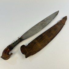 1890s-1910s Antique 16 In Blade Moro Filipino Philippine BARONG Sword Scabbard picture