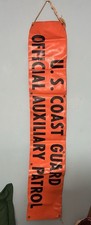 (1) Vintage US Coast Guard Auxiliary Original Vinyl Sign (TWO - SIDED) 47” X 9” picture