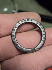 Rare Vintage Advertising Split Key Ring 1920s Union Trust Co Phila Philadelphia picture