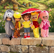 Winnie the Pooh set of 5 collectible Dolls, 12 in Precious Moments by Linda Rick picture