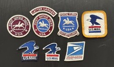SET OF VINTAGE POSTAL SERVICE MAIL POST OFFICE UNIFORM PATCHES LOT USPS picture
