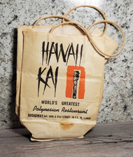 Vintage Hawaii Kai Polynesian Restaurant Bag Tiki NYC Goodfellas Bamboo Lounge picture