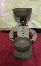 Vintage MID CENTURY FOLK TRAMP ART METAL WOOD BOTTLECAP Person picture
