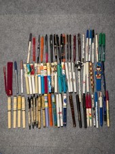 Lot Of 71 Vintage Souvenir Pens Travel Collectible 80s 90s Olympics picture